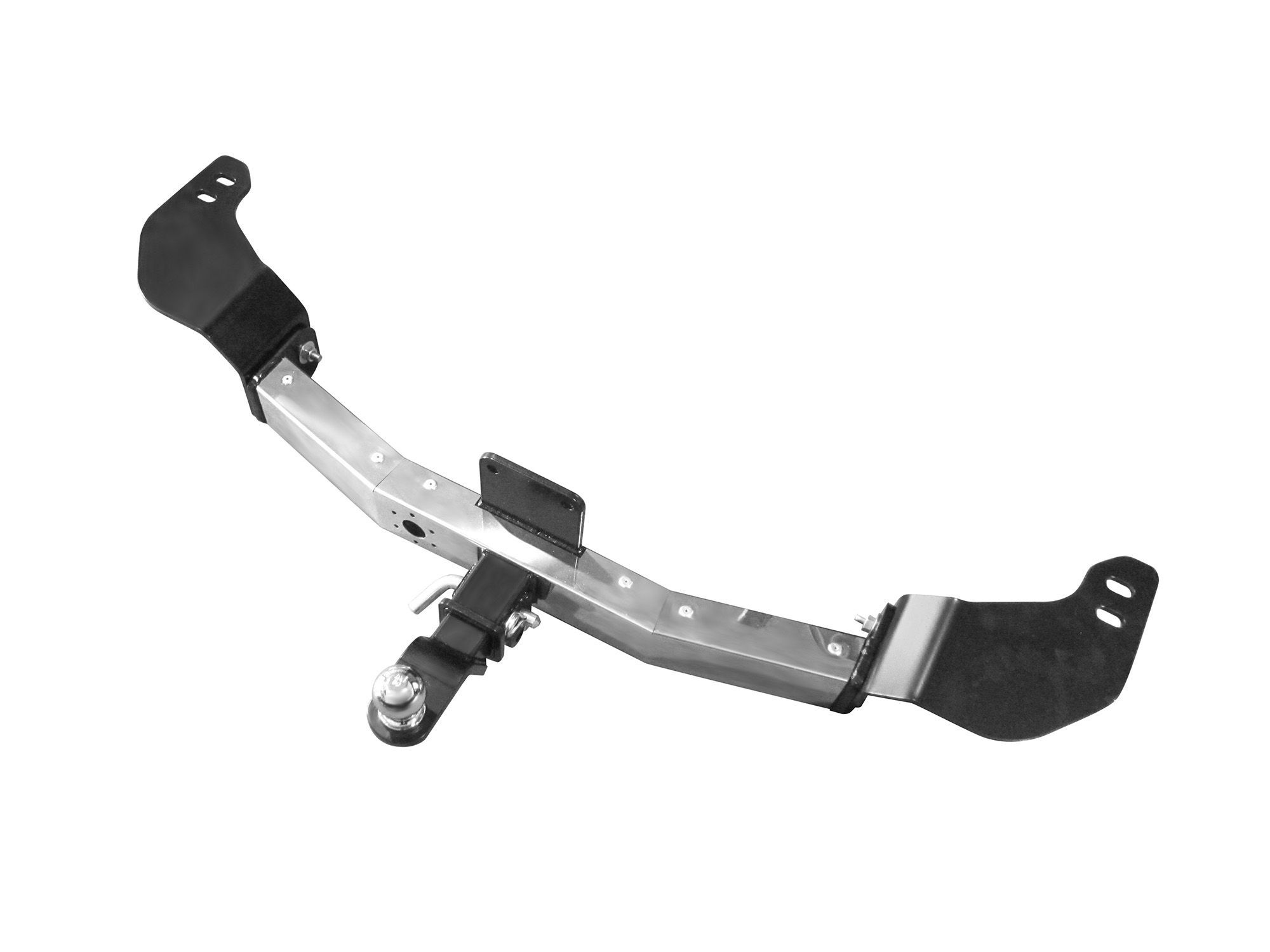 Фаркоп с накладкой из нерж. TOYOTA LC 200 с 2007 — съемный квадрат